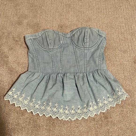 Denim & Supply Ralph Lauren Tops - Ralph Lauren Denim Peplum Bustier